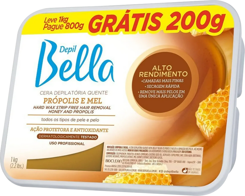 Cera Depil Bella Própolis e Mel